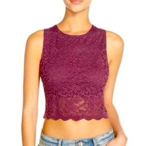 Free people purple laced top